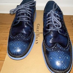 Cole haan Lunargrand long wing blue sneakers